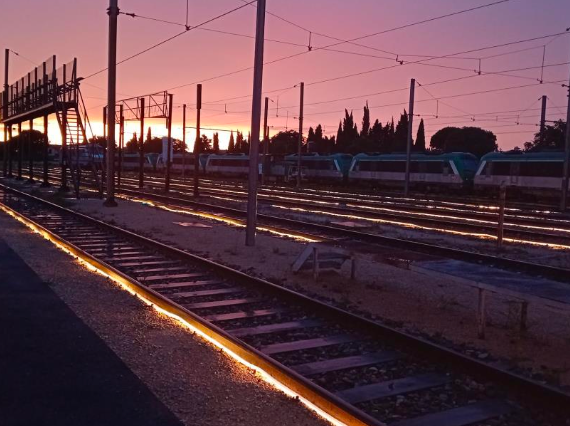 rails lumineux